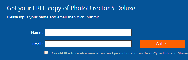 free key for CyberLink PhotoDirector 5 Deluxe