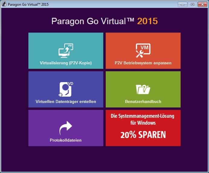 Paragon Go Virtual 2015 free license