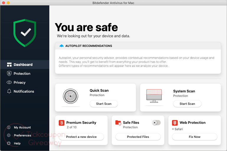 Bitdefender Antivirus for Mac Giveaway Screenshot