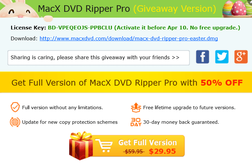 MacX DVD Ripper Pro v4.6.1 Free License Key