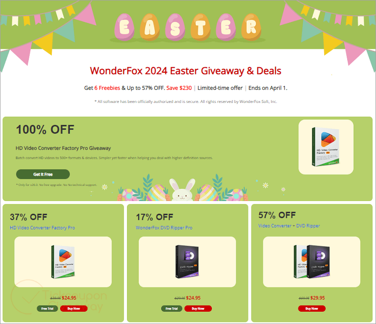 WonderFox Giveaway Easter for Free