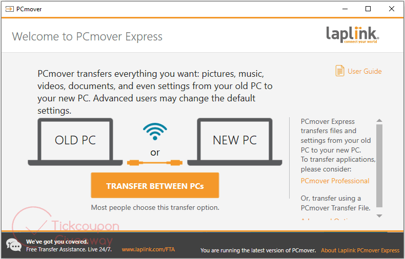 Laplink PCmover Express Screenshot