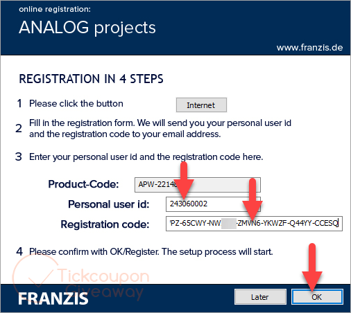 register franzis analog projects