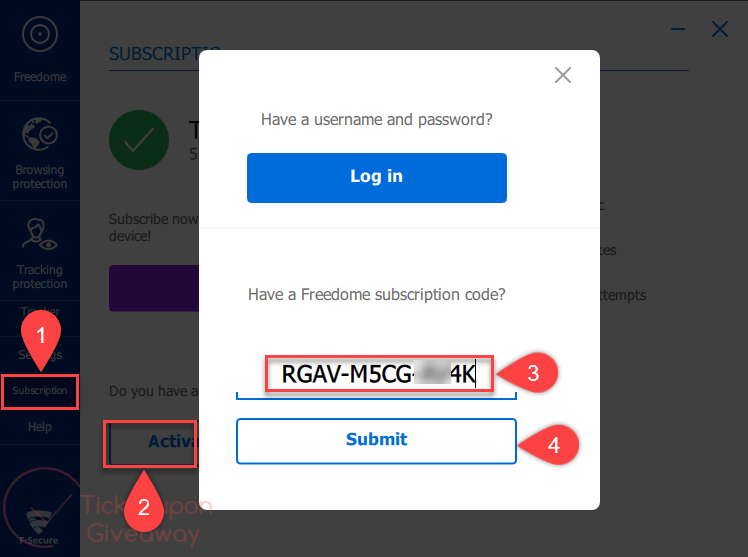 f secure freedome vpn activation