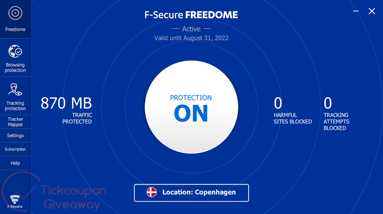 F-Secure FREEDOME VPN Screenshot