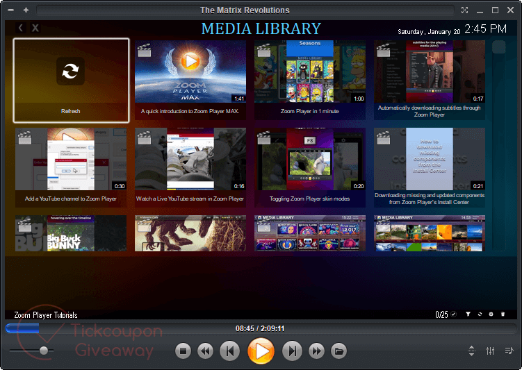 zoom player max media library zoom player max media library