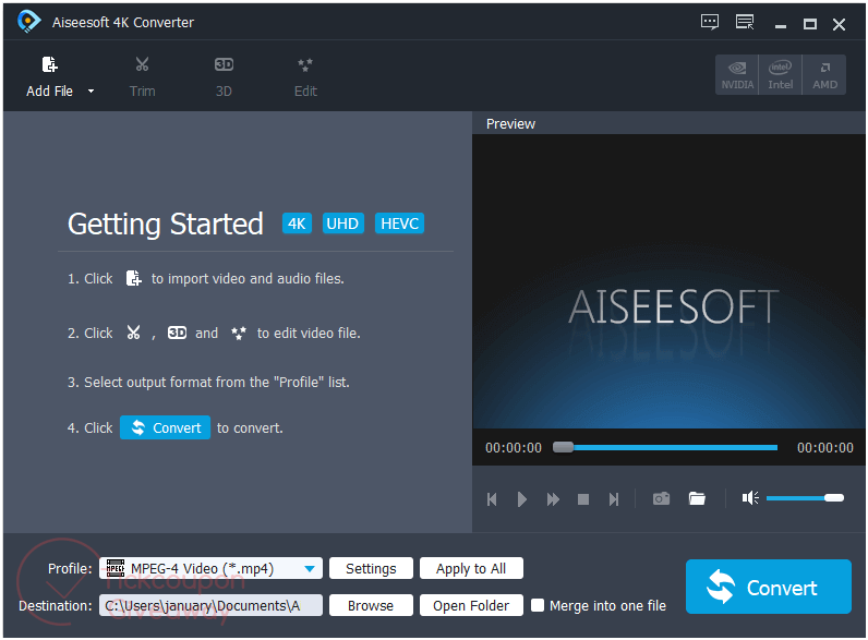 Aiseesoft 4k Converter Screenshot