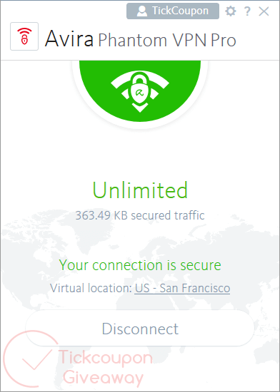 Avira Phantom VPN Pro Screenshot