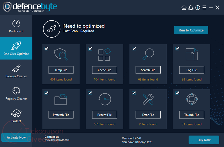 defencebyte computer optimizer one click optimize