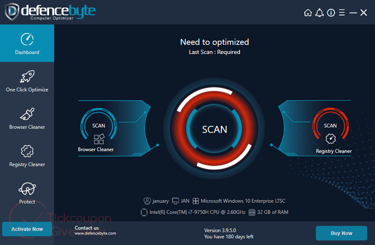 defencebyte computer optimizer screenshot 2022