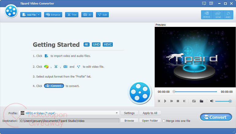 Tipard Video Converter Screenshot