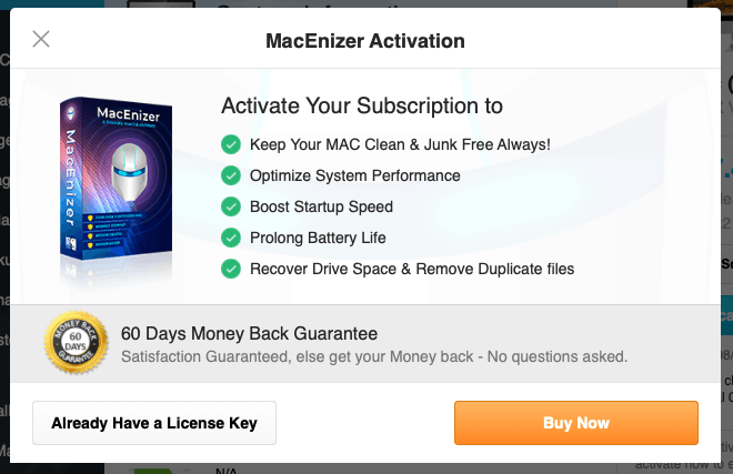 macenizer redeem a license key