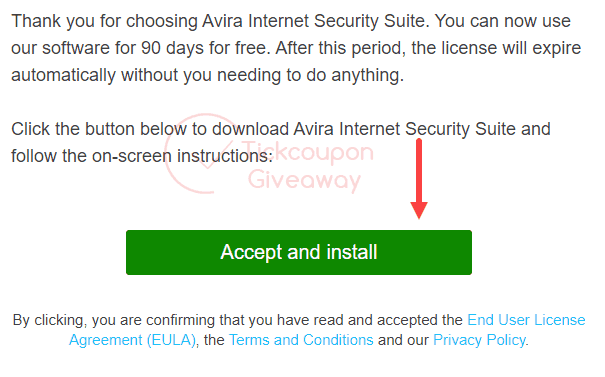 Avira Internet Security Suite - Confirm and install