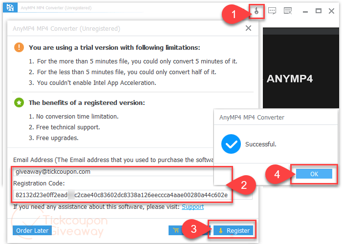 Anymp4 Mp4 Converter Register