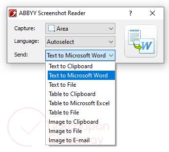 ABBYY screenshot reader sreenshot ABBYY screenshot reader sreenshot
