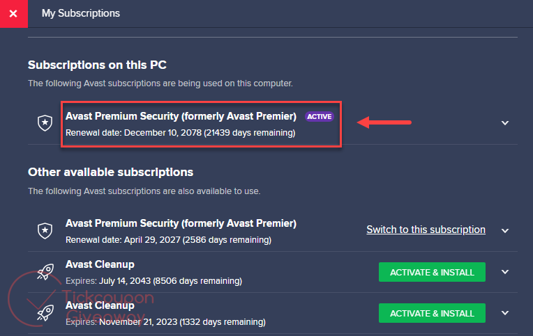 Avast Premium Security Activation Successfully