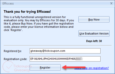 Efficcess Register