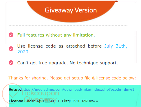 Dimo Dvdmate Giveaway Page