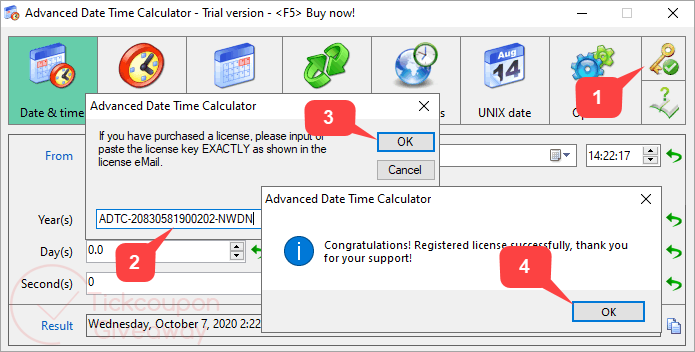 Trisun Advanced Date Time Calculator License Key