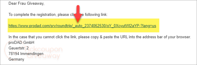 Prodad Prodrenalin Confirm Link