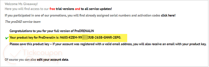 Prodad Prodrenalin Key