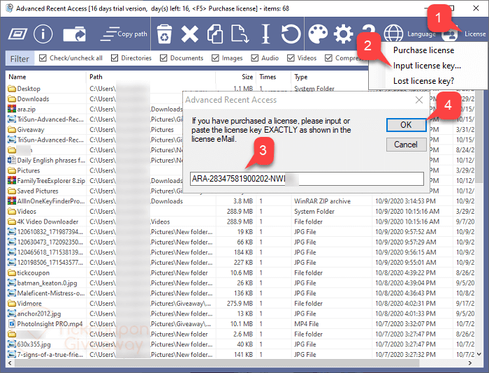 Trisun Advanced Recent Access Register