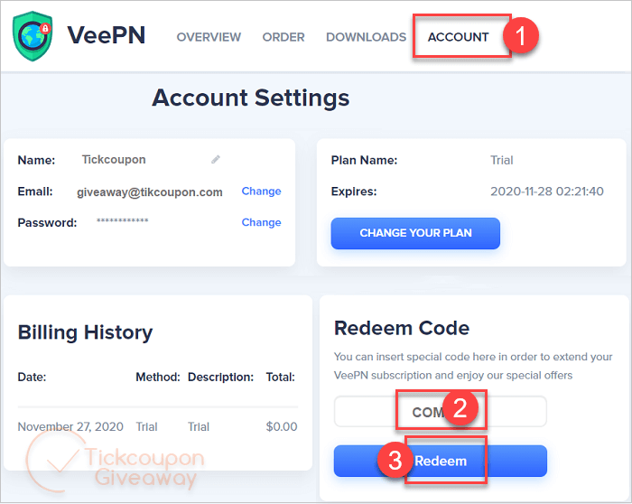 Veepn Vpn Service Redeem