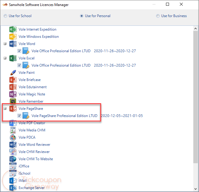 Vole PageShare Professional License Manager Vole Pageshare Professional License Manager