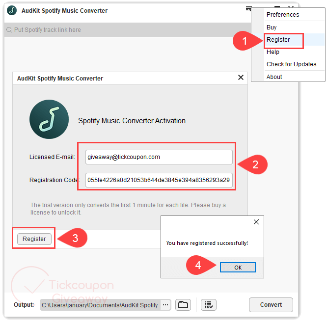 audkit spotify music converter registration Audkit Spotify Music Converter Registration