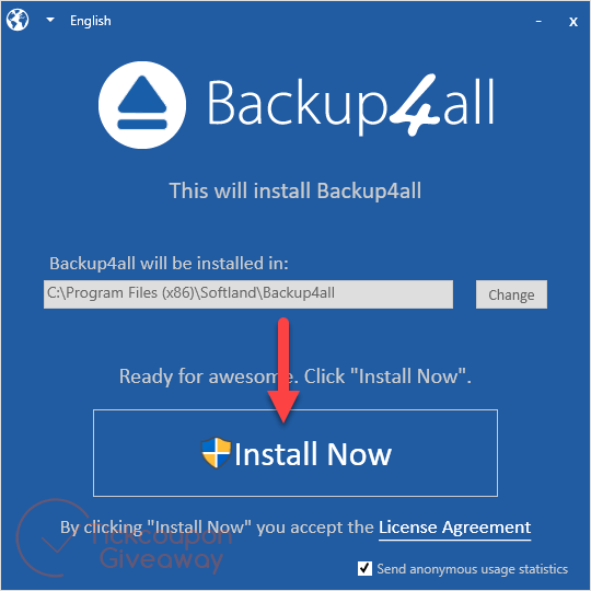 Backup4all Standard Install