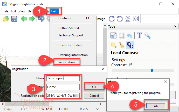 Tint Brightness Guide Register Tint Brightness Guide Register