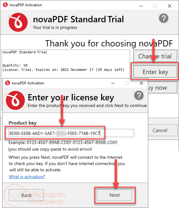 activate novapdf standard