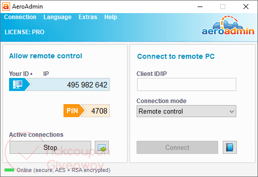 aeroadmin pro screenshot