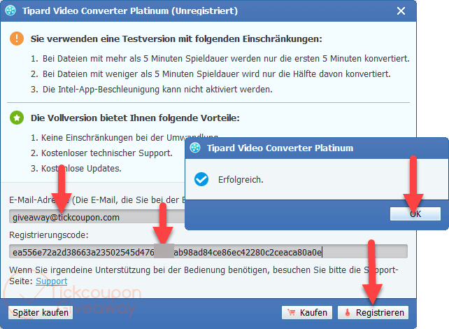 Tipard Video Converter Platinum Registration tipard video converter platinum registration
