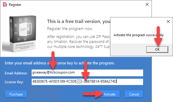 Zip Password Recovery Activation zip password recovery activation