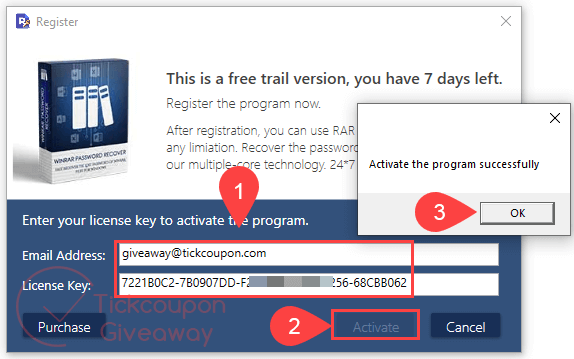 rar password recovery full license key free