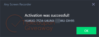 activation successful any screen recorder