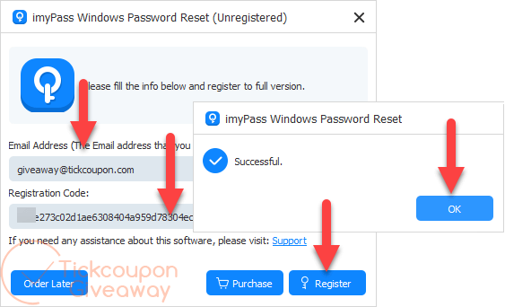 apeaksoft imypass windows password reset registration