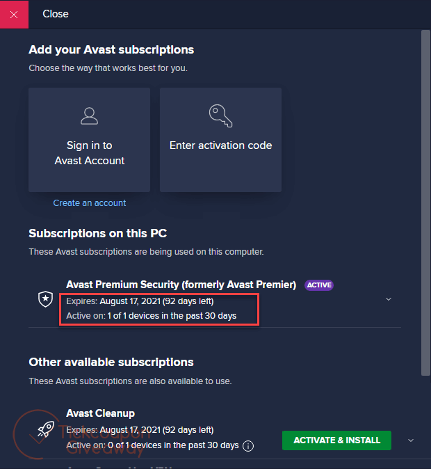 subscription avast ultimate