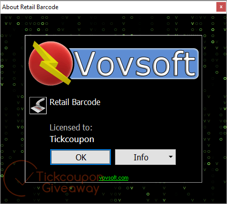 About VovSoft Retail Barcode about vovsoft retail barcode