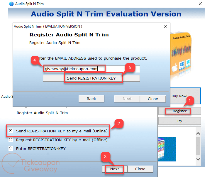 get key audio split & trim
