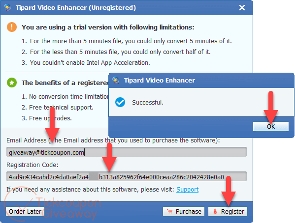 register tipard video enhancer