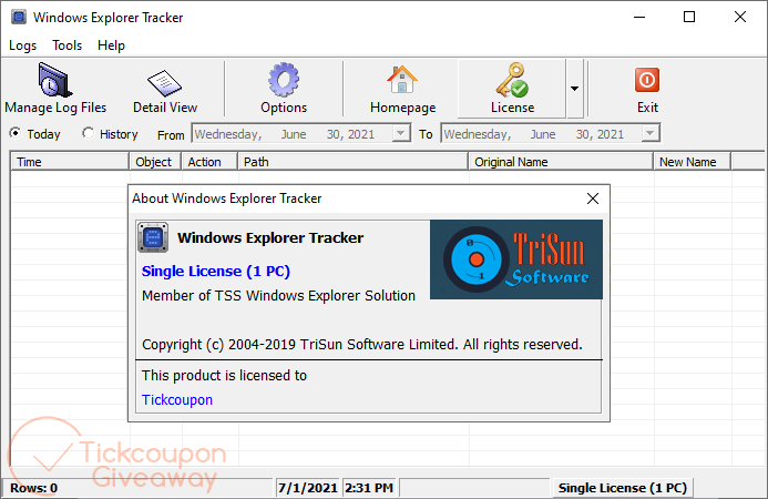 about windows explorer tracker