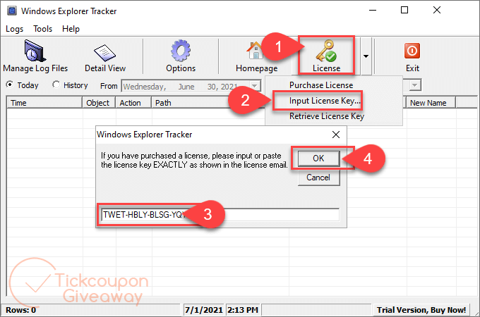 register windows explorer tracker