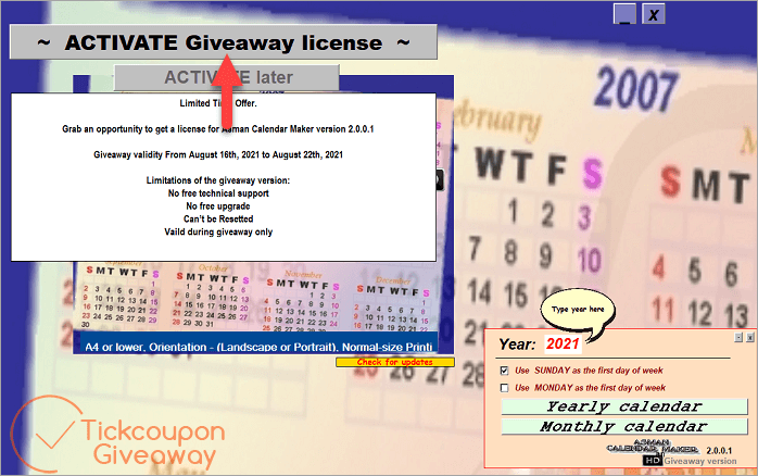 Activate Asman Calendar Maker Activate Asman Calendar Maker
