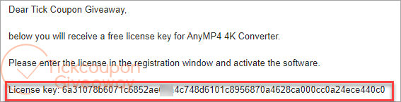 License Key AnyMP4 4K Converter