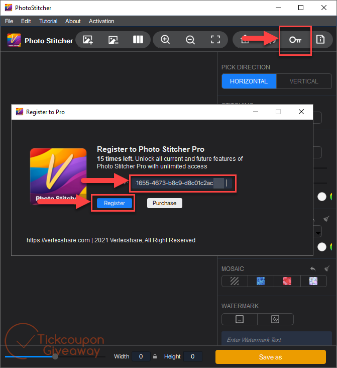 Register Vertexshare Photo Stitcher Pro