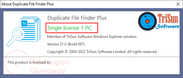 duplicate file finder plus giveaway license code