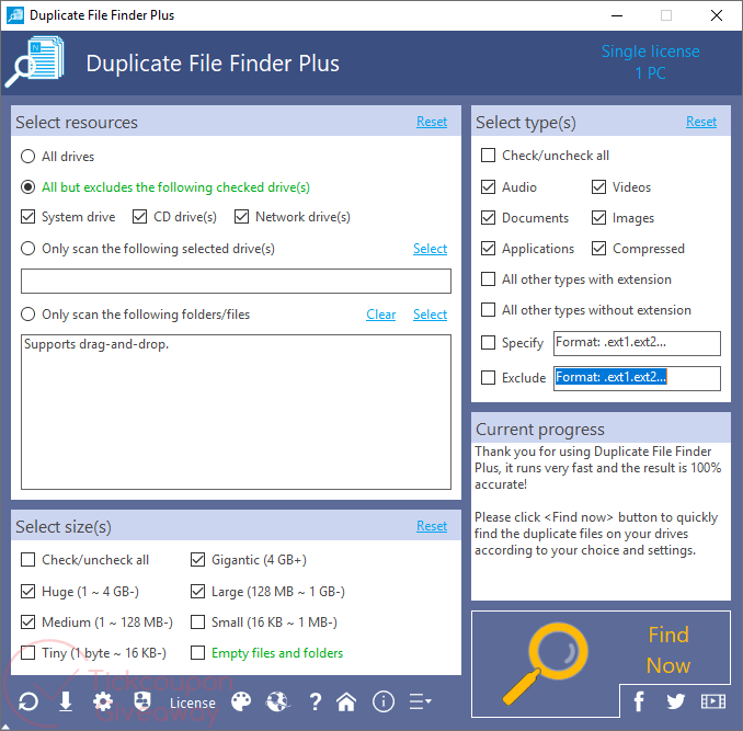 Duplicate File Finder Plus Giveaway Screenshot