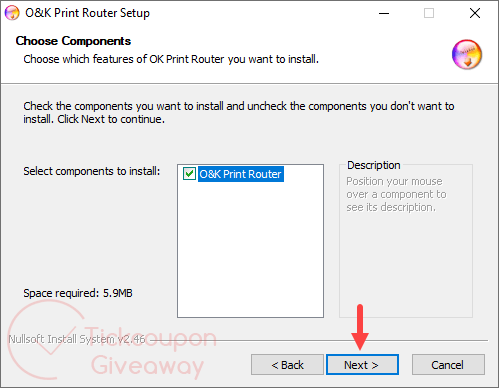 o k print router installation